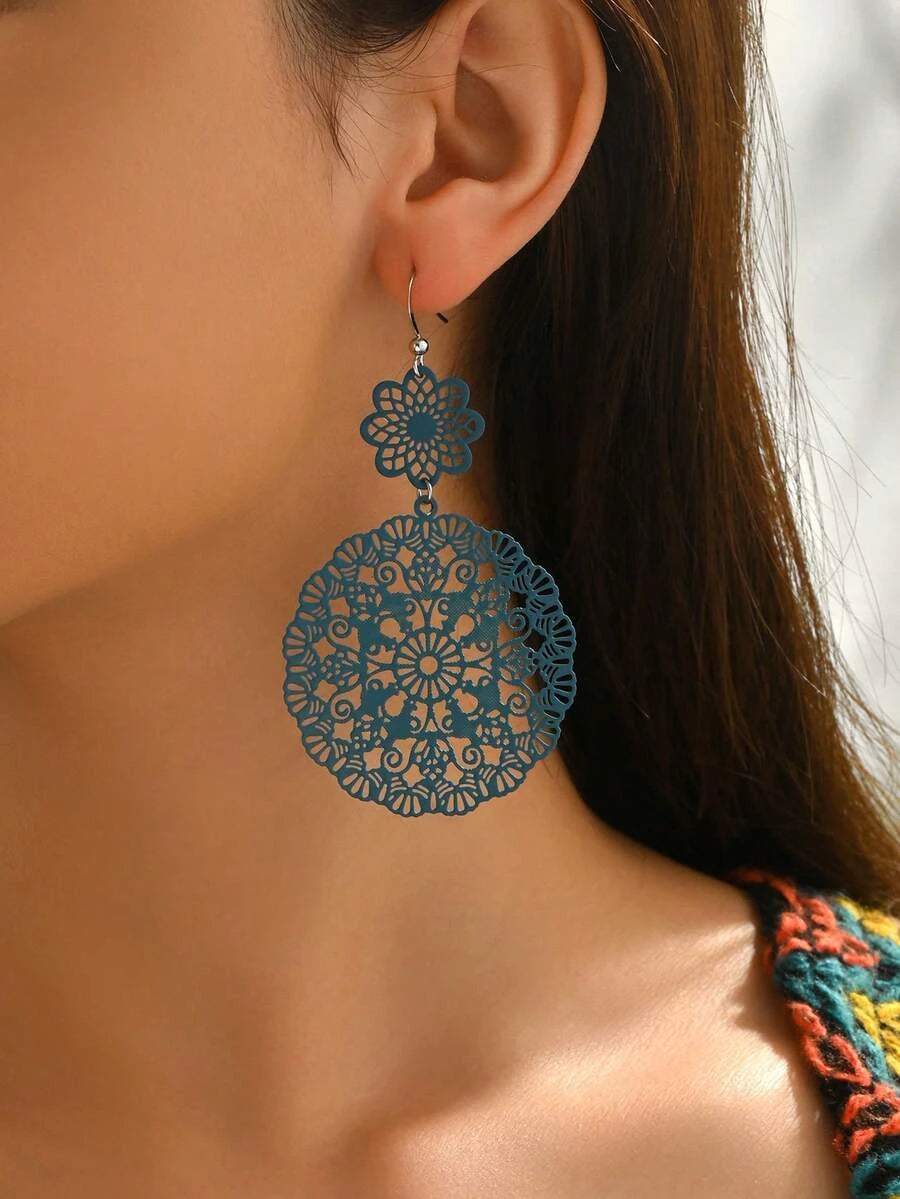 Vintage Hollow Statement Earrings