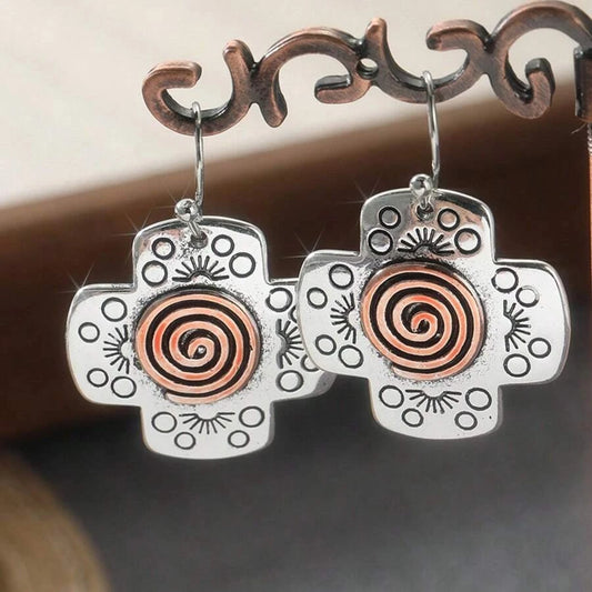 Vintage Bohemian Geometric Pendant Earrings