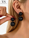 Large Faux Pearl Stud Earrings