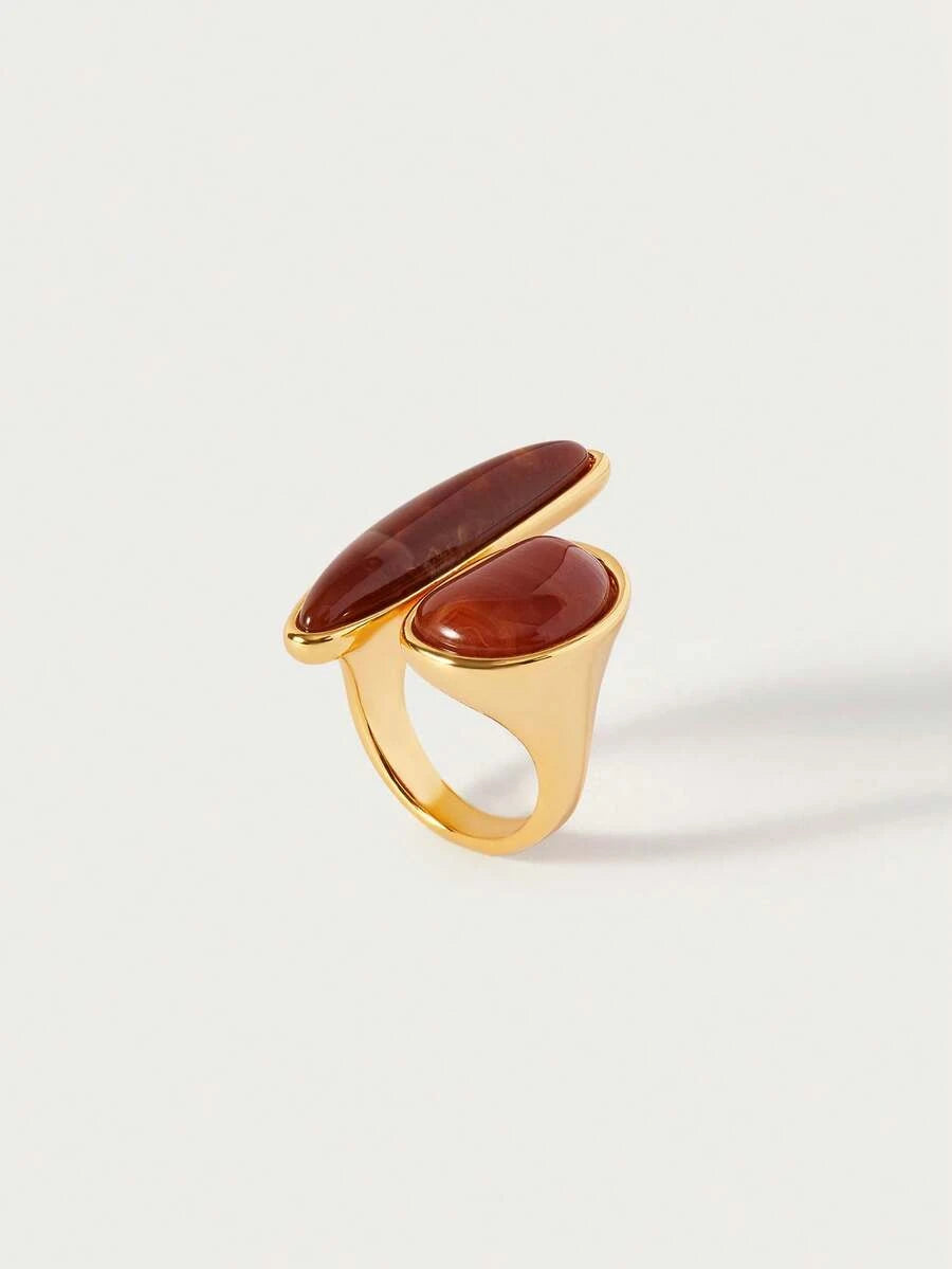 Glisma Gold Plated Vintage Ring