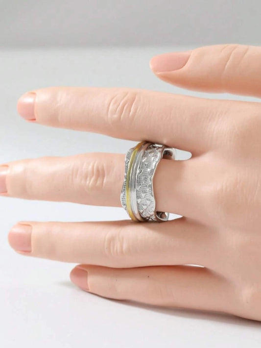 Hammered Vintage Bohemian Wide Band Ring