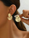Minimalist Geometric Spiral Floral Earrings