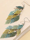 Retro Leaf Tassel Earrings