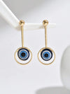 Minimalist Turkish Blue Eye Earrings