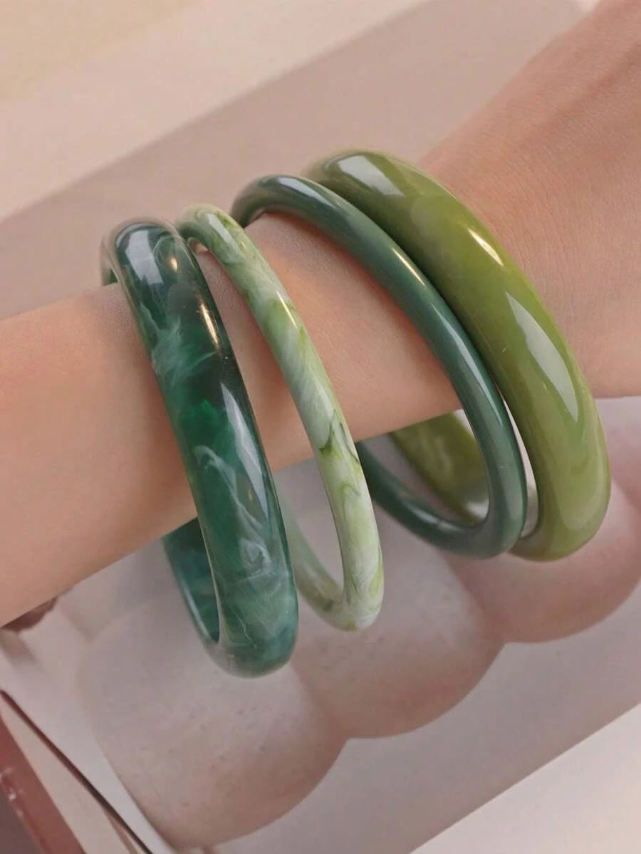 Yellow Round Bracelet Set