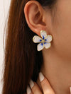 Geometric Oil Drip Square Earrings