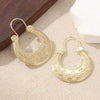 Classic Vintage Gold Carved Round Earrings