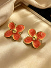 Elegant Stainless Steel Flower Earrings