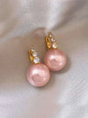 Vintage Artificial Tiger Eye Hoop Earrings