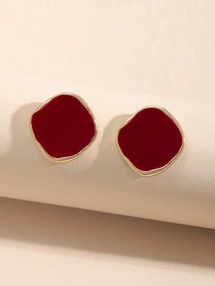 Minimalist Asymmetrical Geometric Earrings