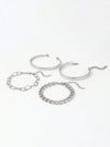 Rhinestone Snake Bracelet Set