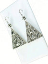 Vintage Minimalist Distressed Metal Disc Earrings