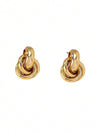 Geometric Double Circle Stud Earrings