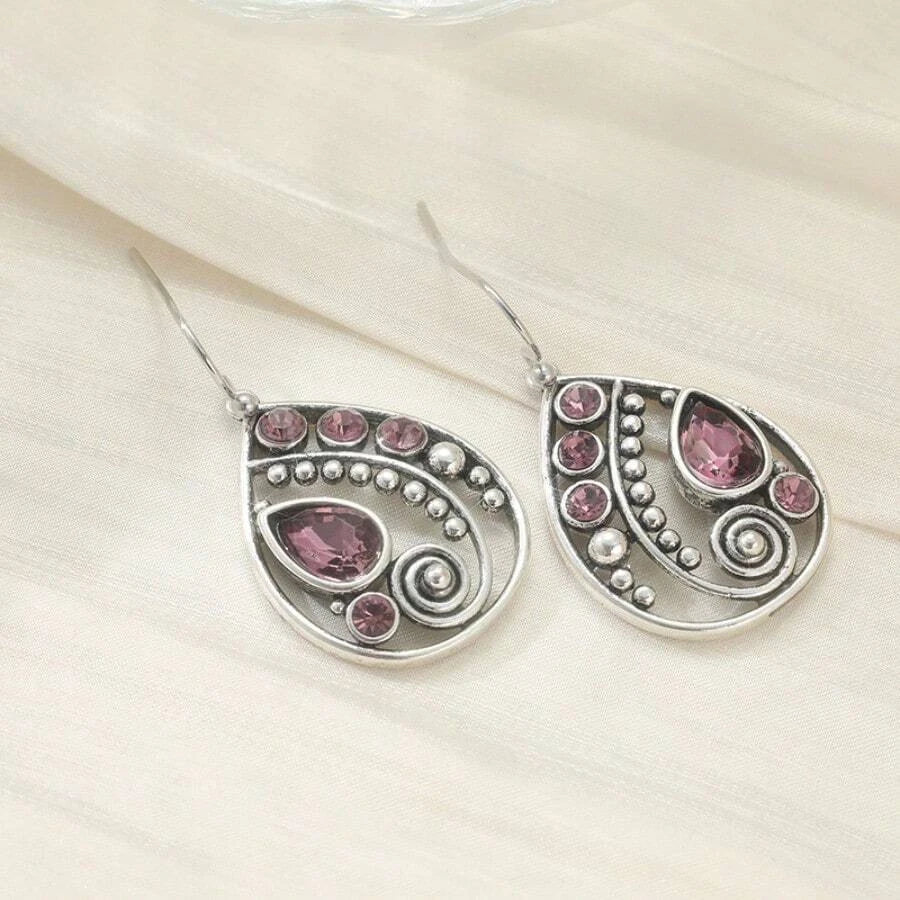 Vintage Bohemian Silver Dangle Earrings