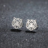 Stainless Steel Tiger Head Stud Earrings
