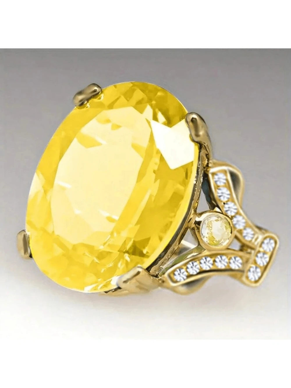 Bohemian Red Zirconia Oval Ring