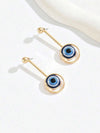 Minimalist Turkish Blue Eye Earrings