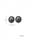 Vintage Carved Heart Stud Earrings