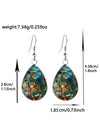 Asymmetrical Glass Pattern Drop Earrings