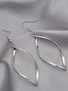 Minimalist Silver Geometric Spiral Earrings