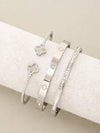 Gold Clover Bracelet Set