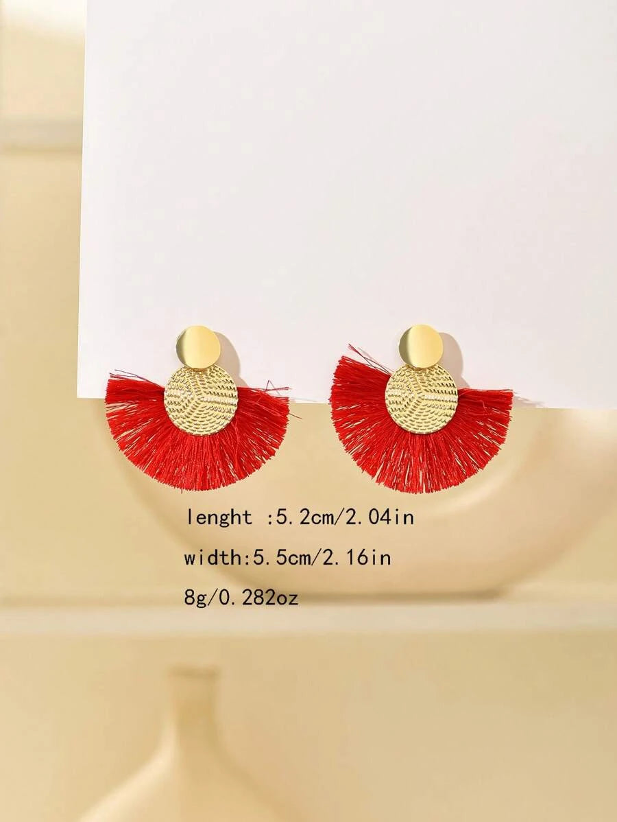 Metallic Tassel Earrings