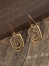 Vintage Style Asymmetrical Spiral Drop Earrings