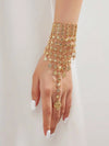 Gold Plated Boho Finger Bracelet