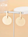 Geometric Enamel Circle Stud Earrings