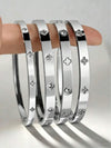 Four-Leaf Clover Rhinestone Bracelet Set