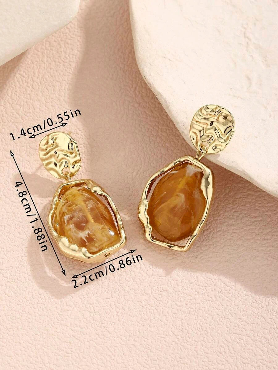 Bohemian Resin Drop Earrings
