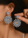 Handmade Raffia Sunflower Earrings
