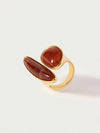 Glisma Gold Plated Geometric Open Ring