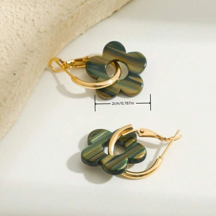 Five Leaf Clover Earring Studs