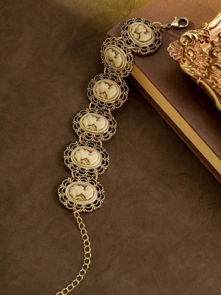 Vintage Cameo Relief Bracelet