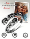 Sterling Silver Black Agate Spoon Ring