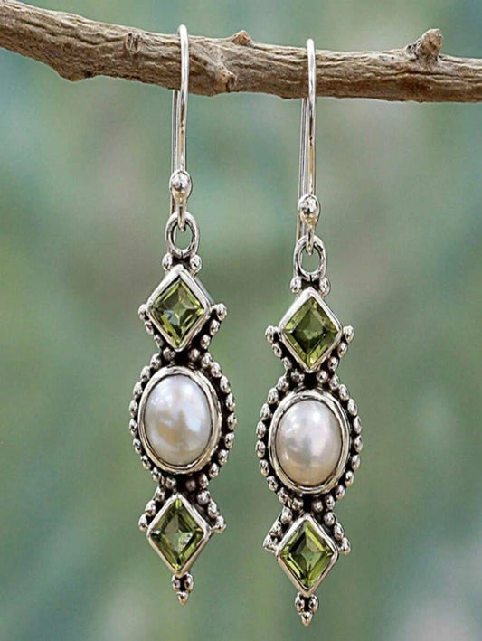 Vintage Asymmetric Geometric Drop Earrings