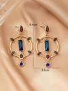 Geometric Multicolor Gemstone Earrings