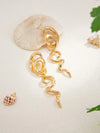 Retro Gold Abstract Spiral Earrings