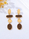 French Vintage Enamel Asymmetrical Geometric Drop Earrings