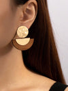 Bohemian Hammered Round Earrings