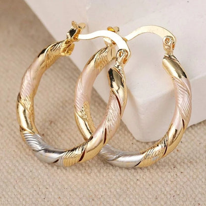 Retro Elegant Hoop Earrings