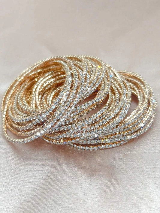 Gold Cubic Zirconia Tennis Bracelet