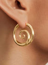 Gold Plated Spiral Earrings
