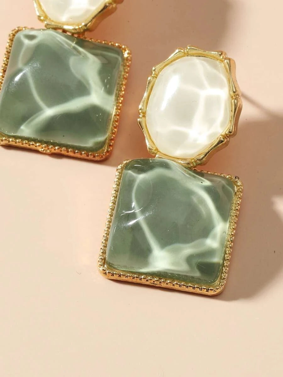 Square Drop Earrings