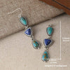 Vintage Asymmetric Turquoise Pendant Earrings