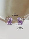 French Faux Pearl Glass Stud Earrings
