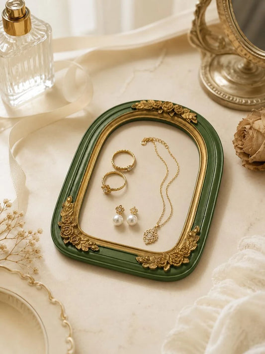 Vintage Floral Jewelry Tray