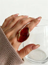 Gold Plated Geometric Resin Ring