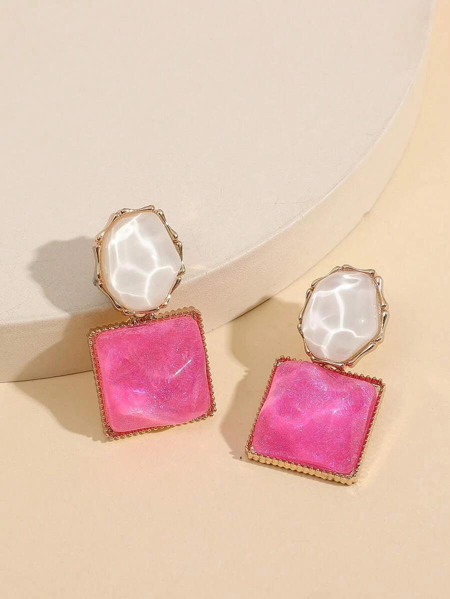 Square Drop Earrings